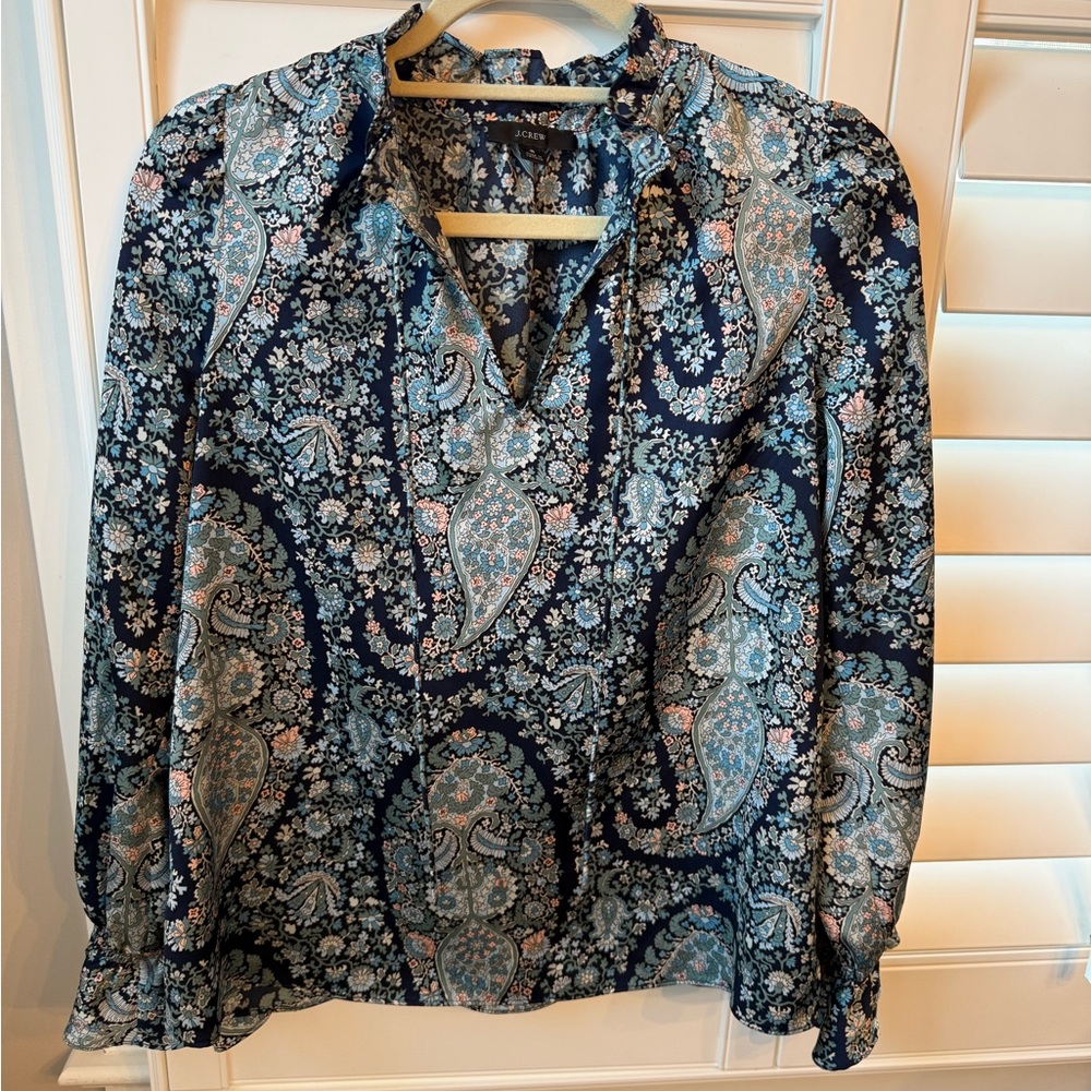 J. Crew Paisley Women's Top with String Tie
